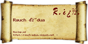 Rauch Édua névjegykártya